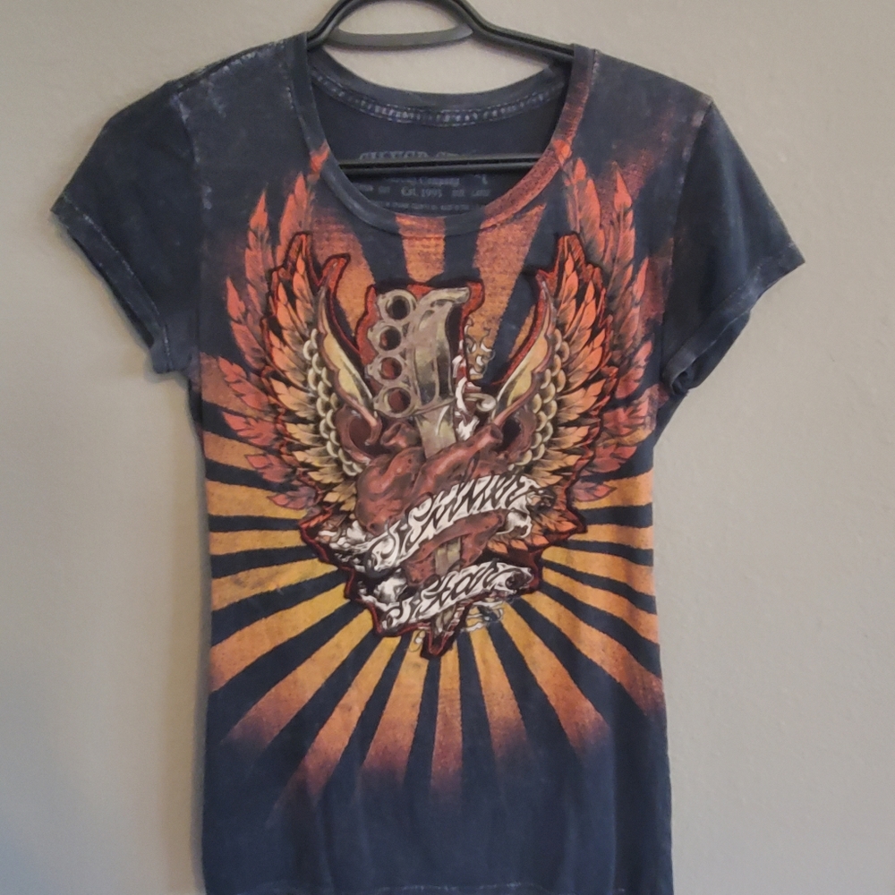 Silver star guitar tshirt